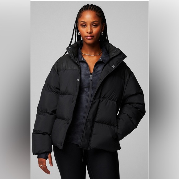 Fabletics Black Puffer Jacket - Picture 2 of 6
